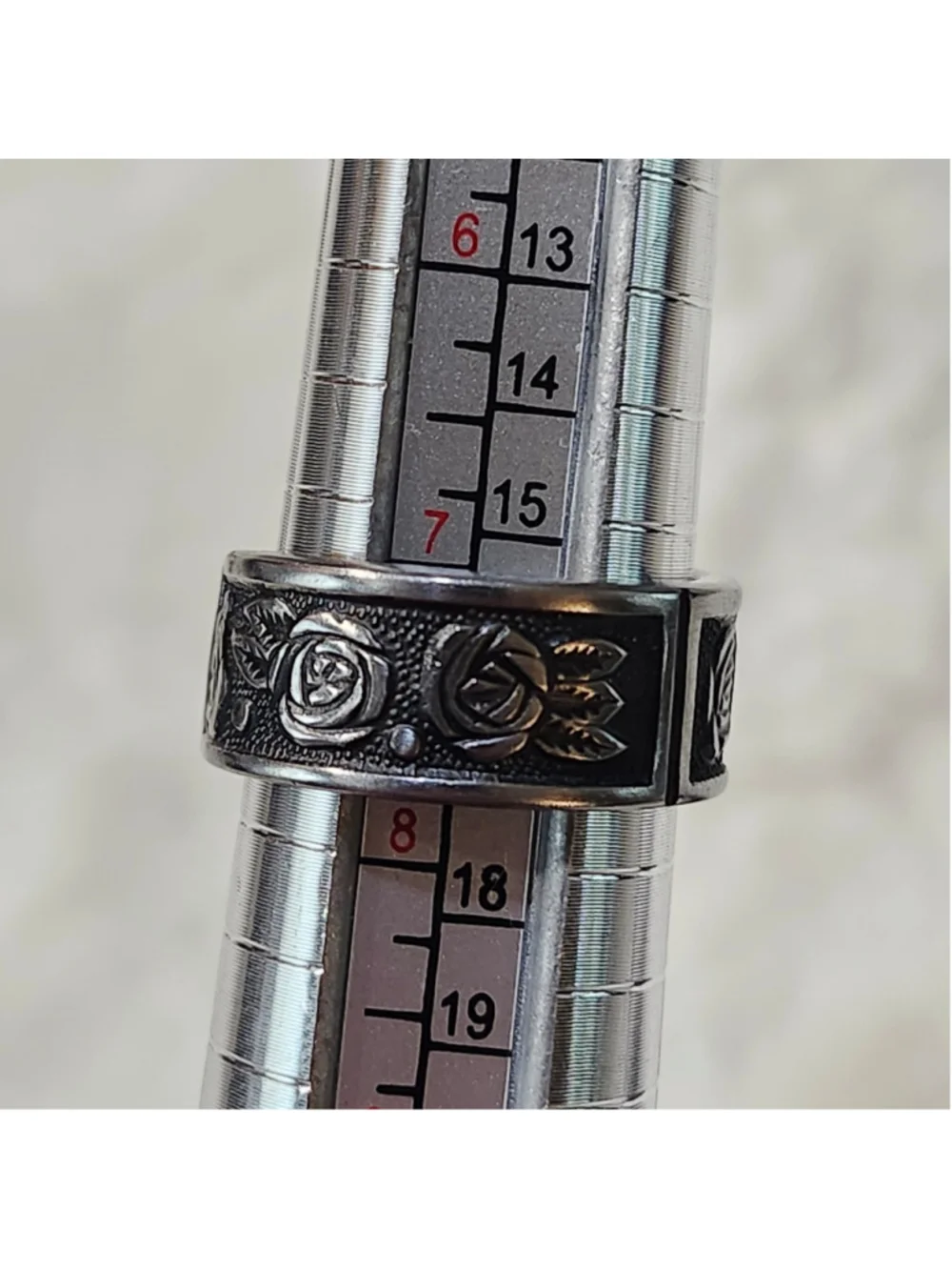Rose Ring size 7½ silverwear spoon ring